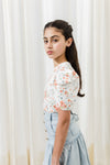 Coral floral t-shirt by Petite Pink
