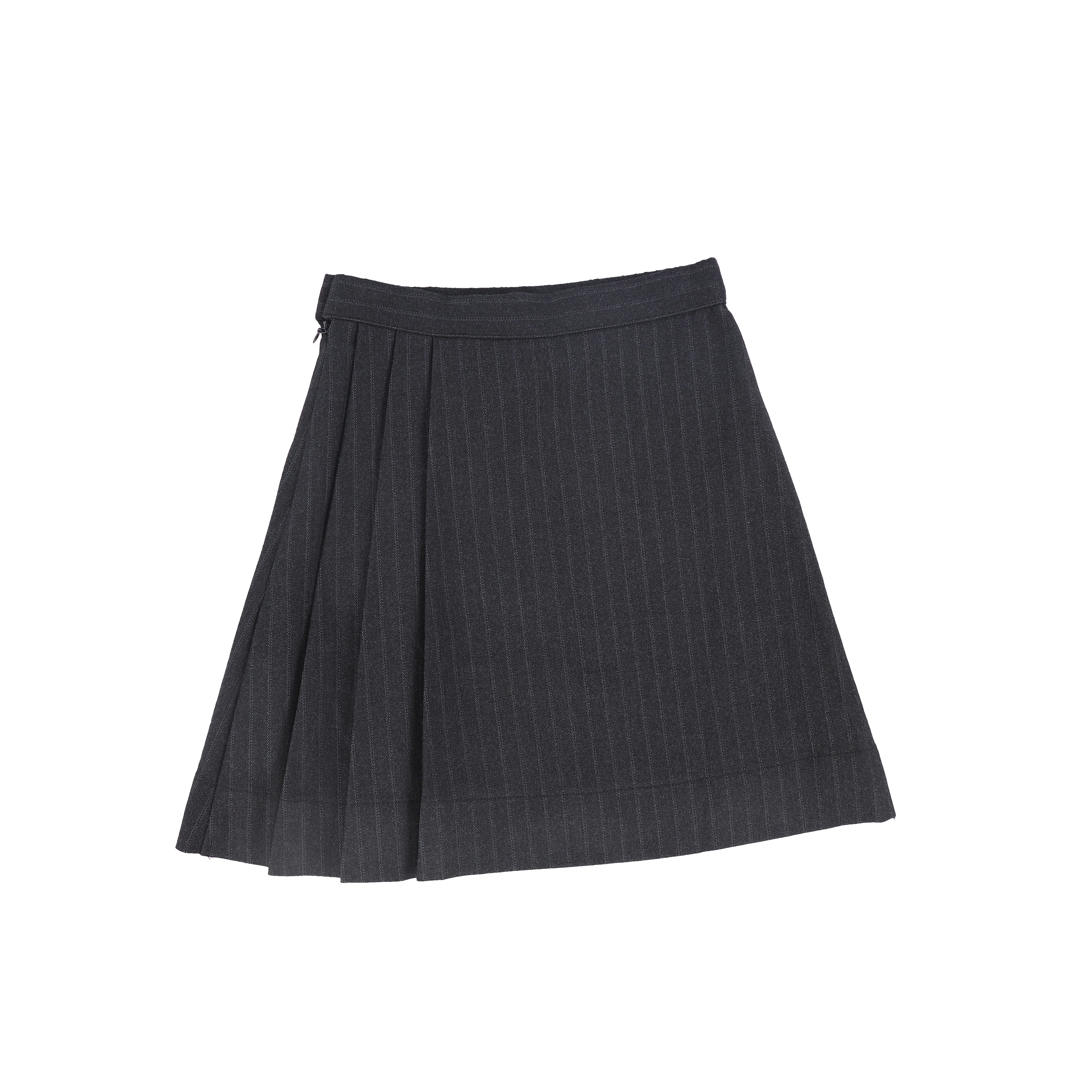 Bace Striped button grey skirt