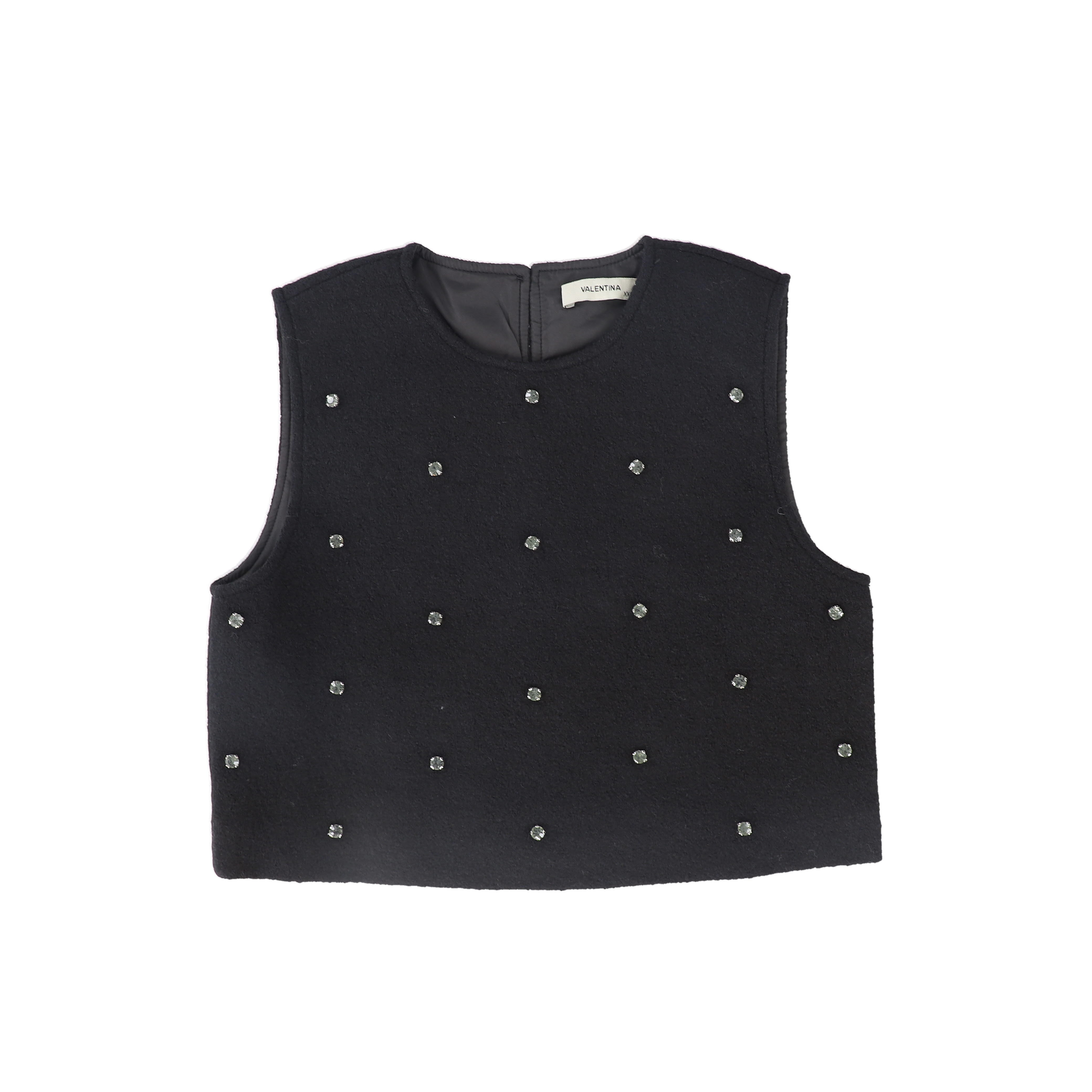 Valentina Jewel wool black vest