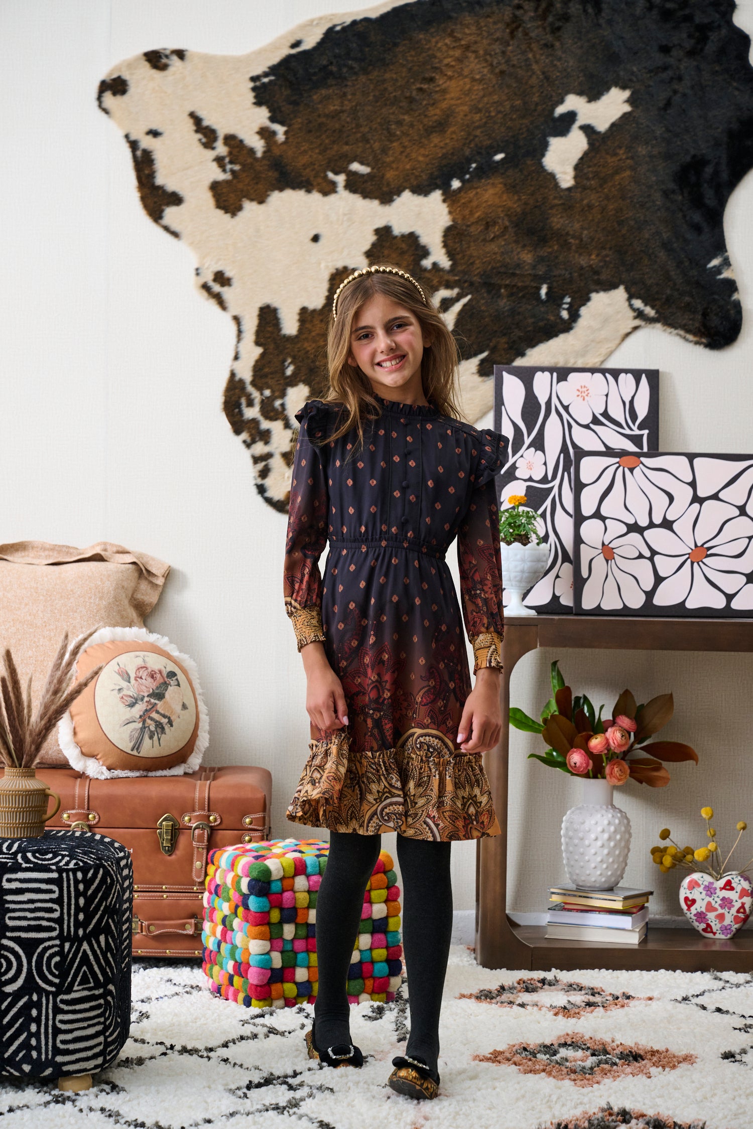 Porter Ombre paisley print dress