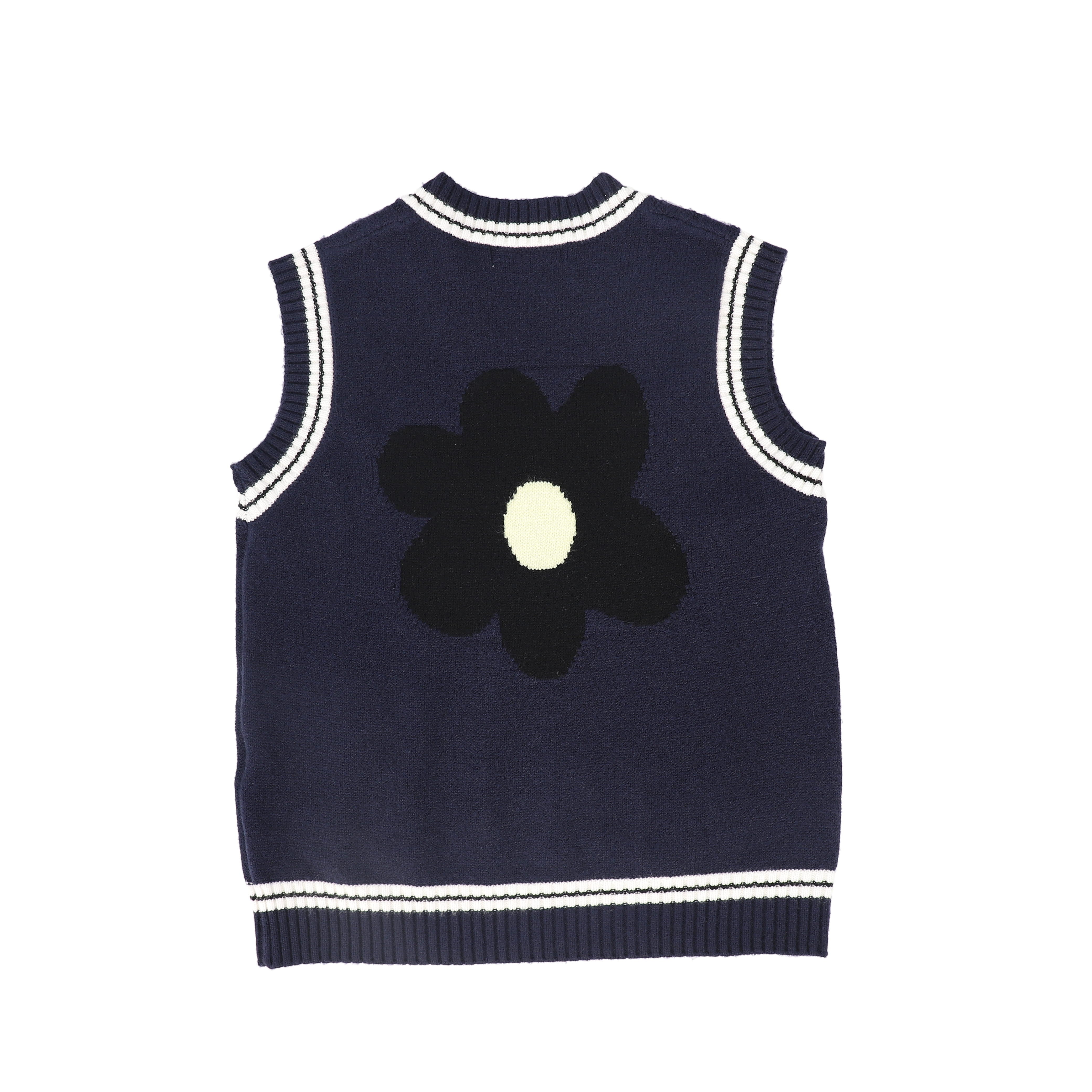 Valentina Cable knit flower vest