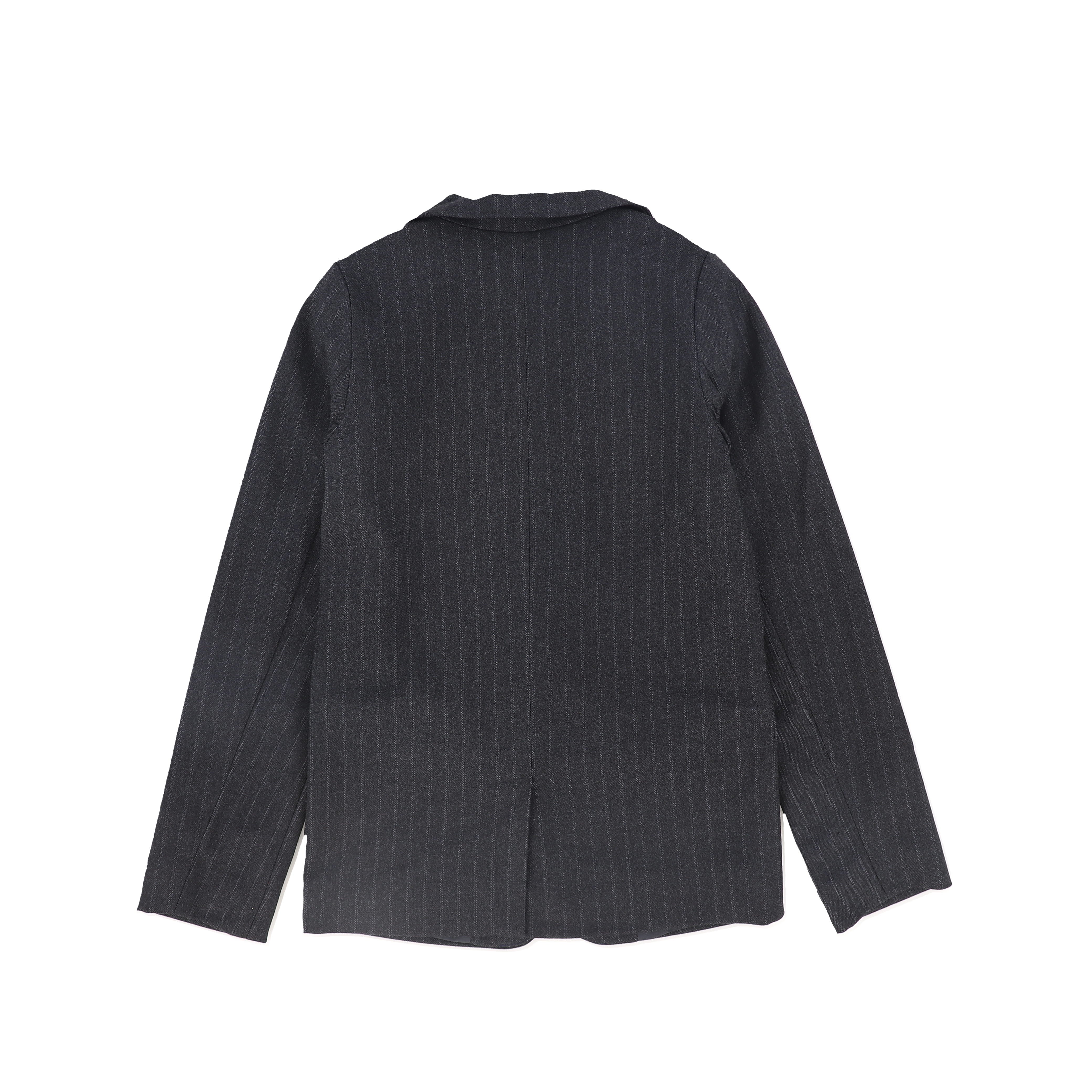 Bace Striped pocket grey blazer