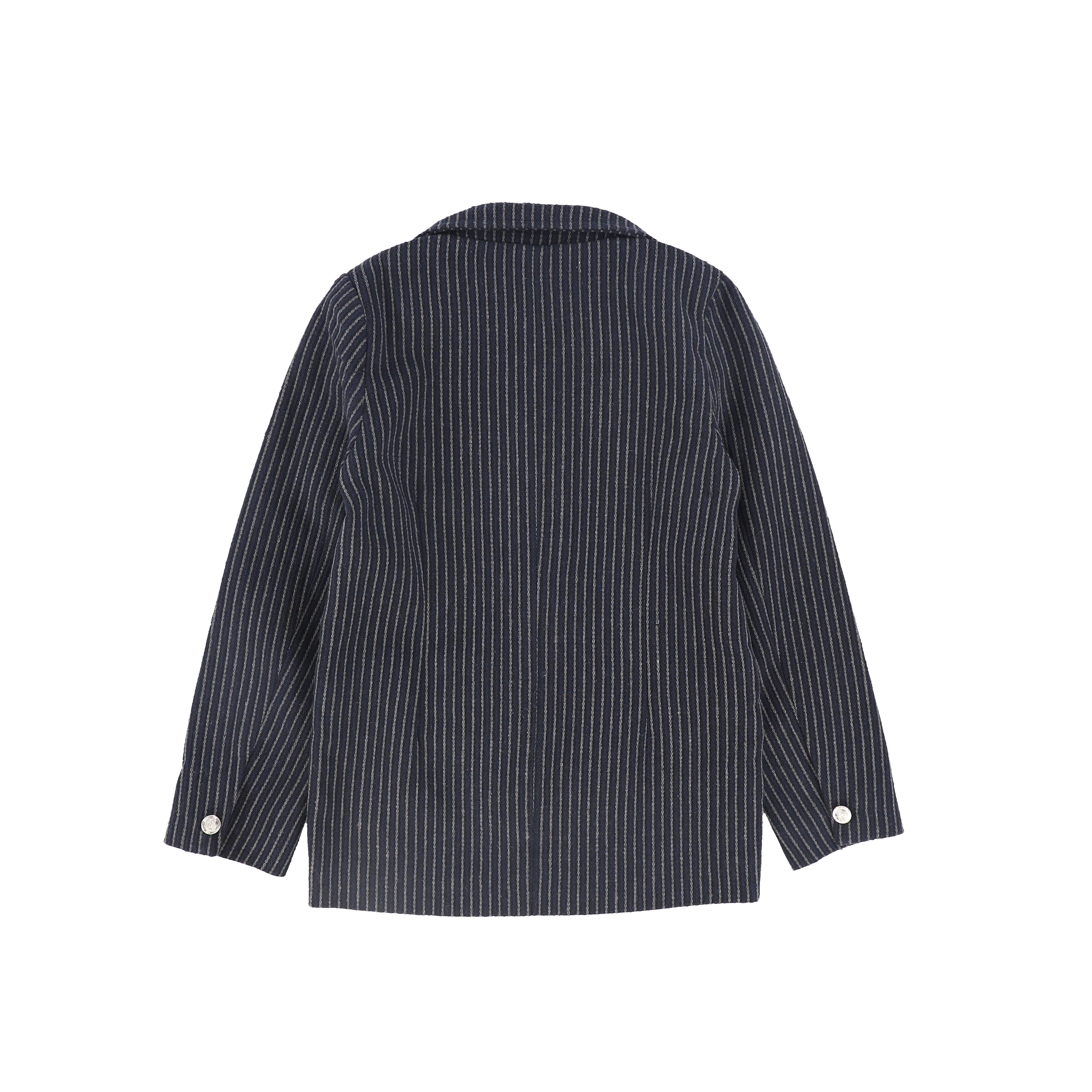 Le Bourdon Textured navy blazer