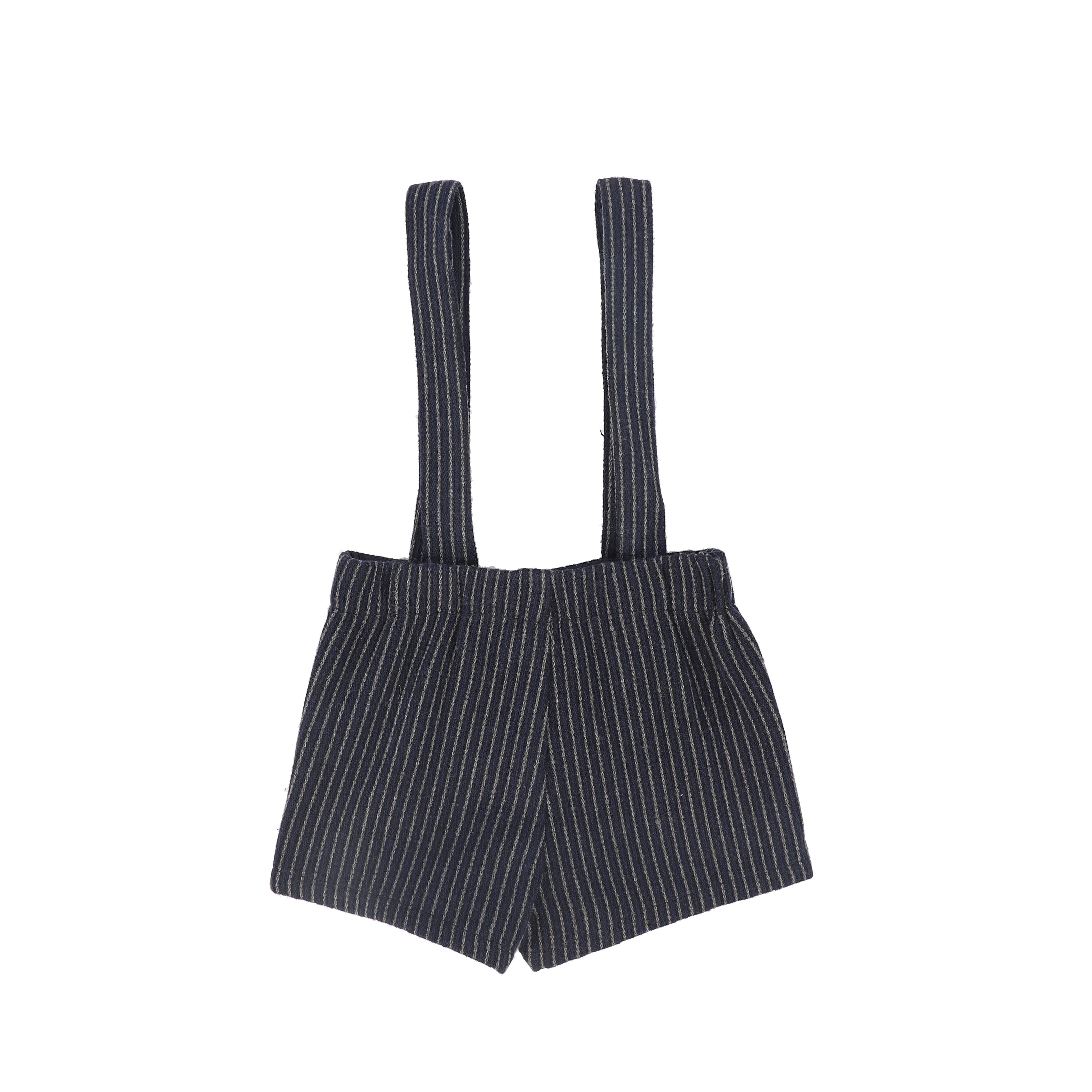 Le Bourdon Textured navy overalls