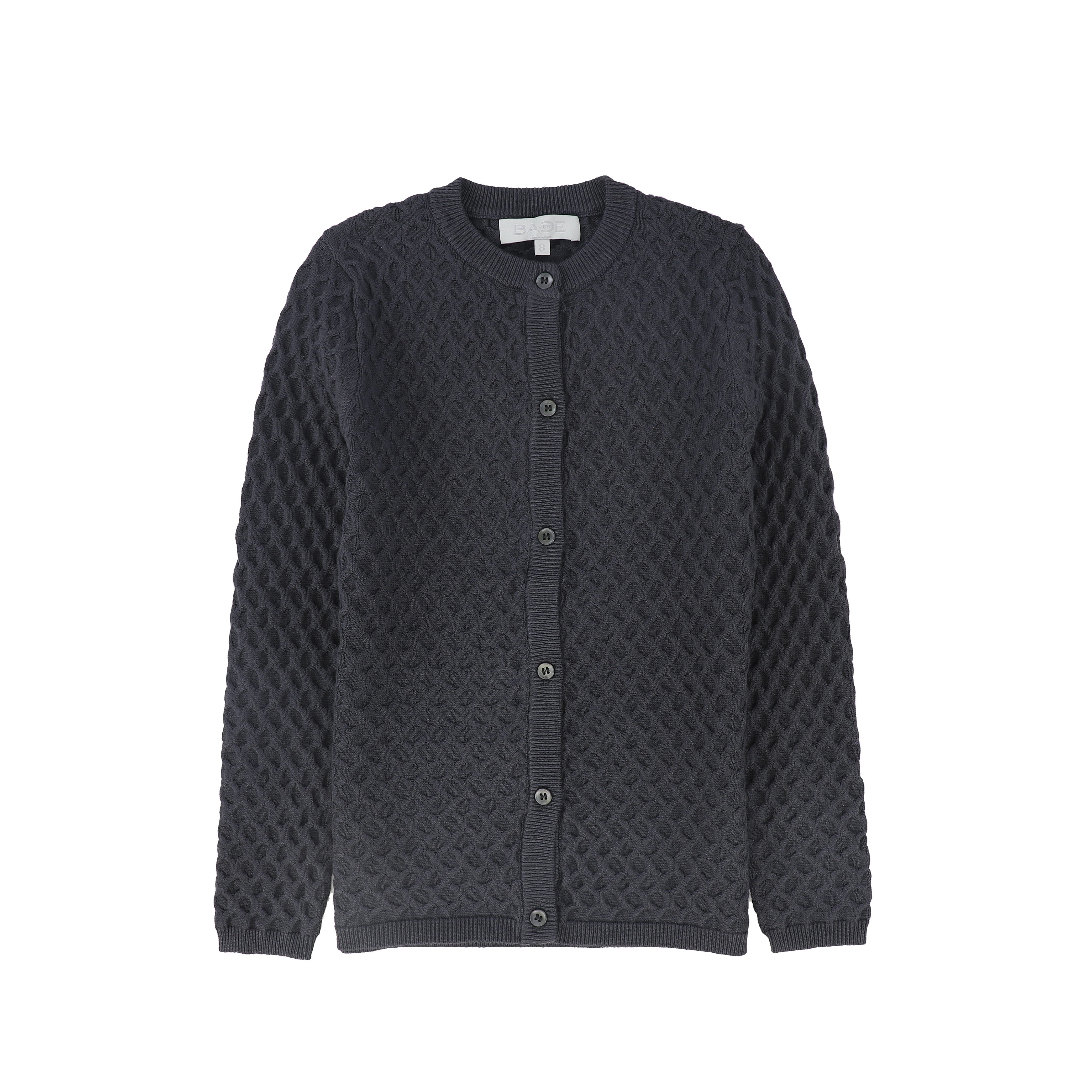Bace Textured crochet grey cardigan