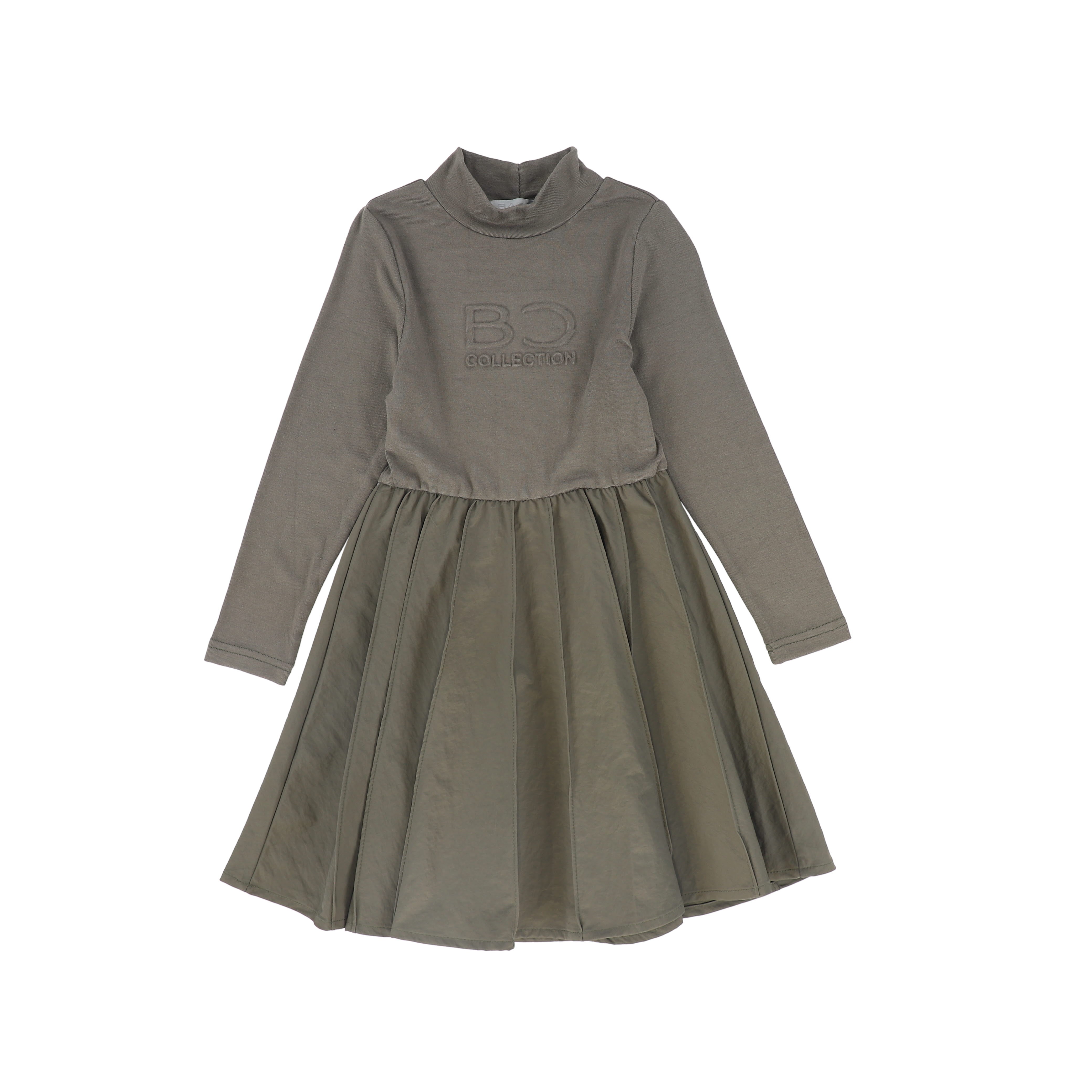 Bace Mock neck cargo sage dress