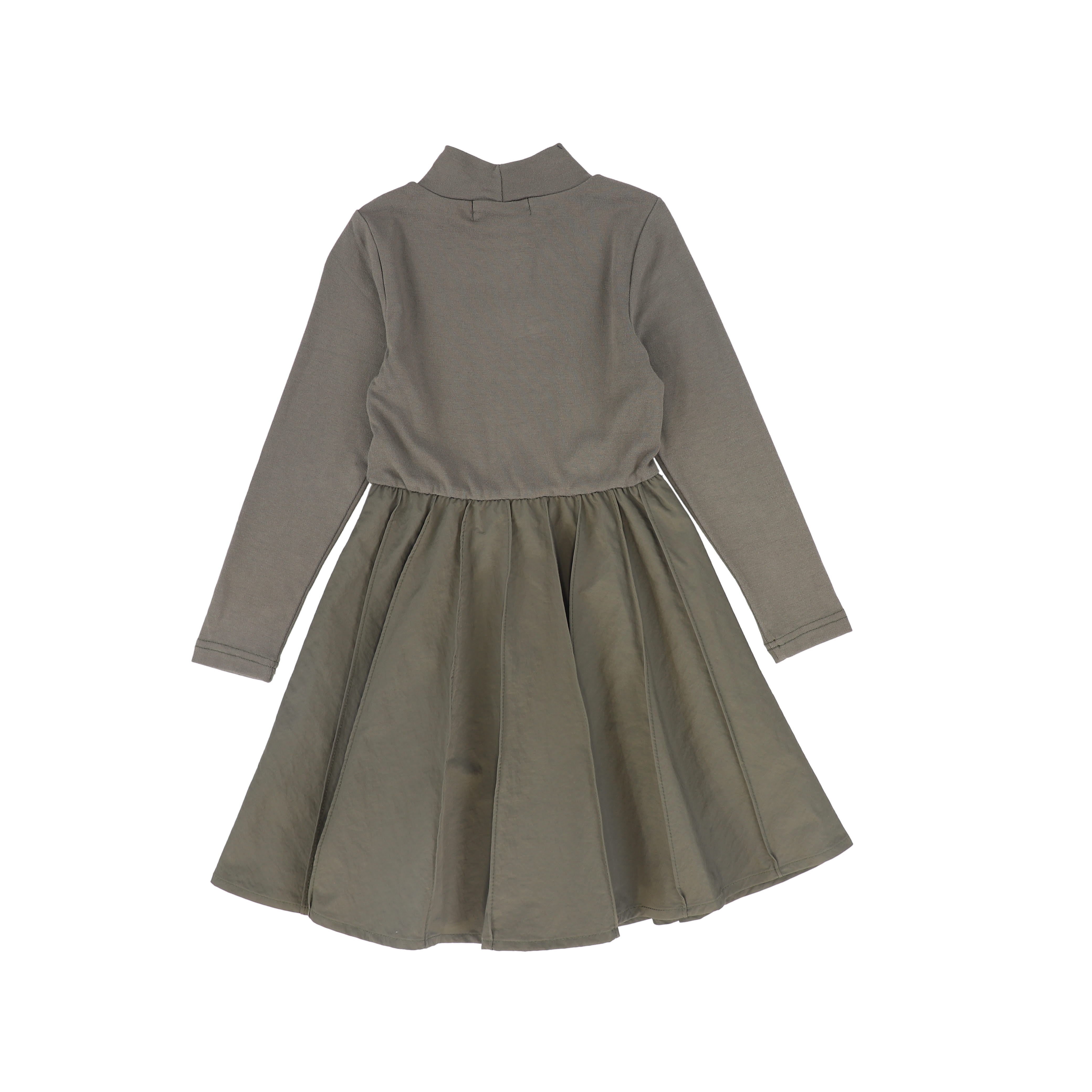 Bace Mock neck cargo sage dress
