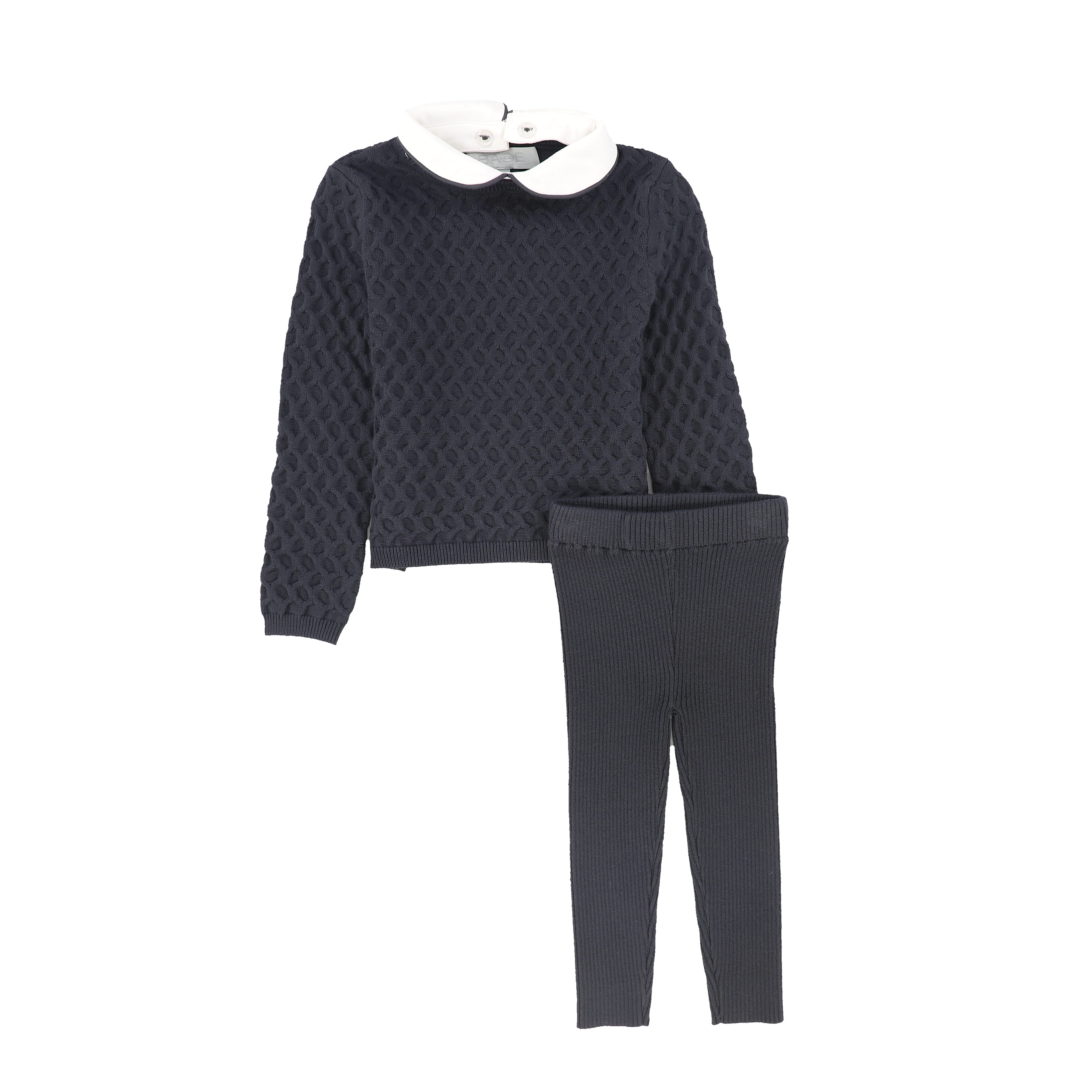 Bace Textured crochet grey set