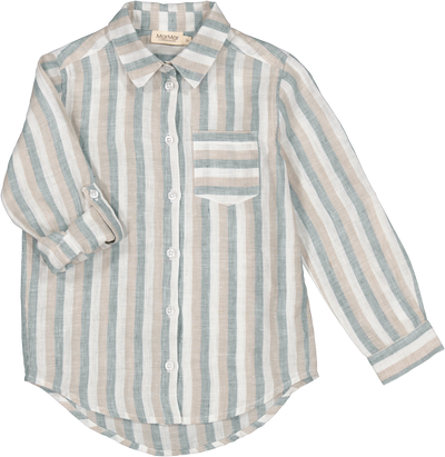 Dusty blue stripe tommy shirt by Marmar