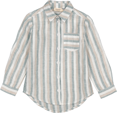 Dusty blue stripe tommy shirt by Marmar
