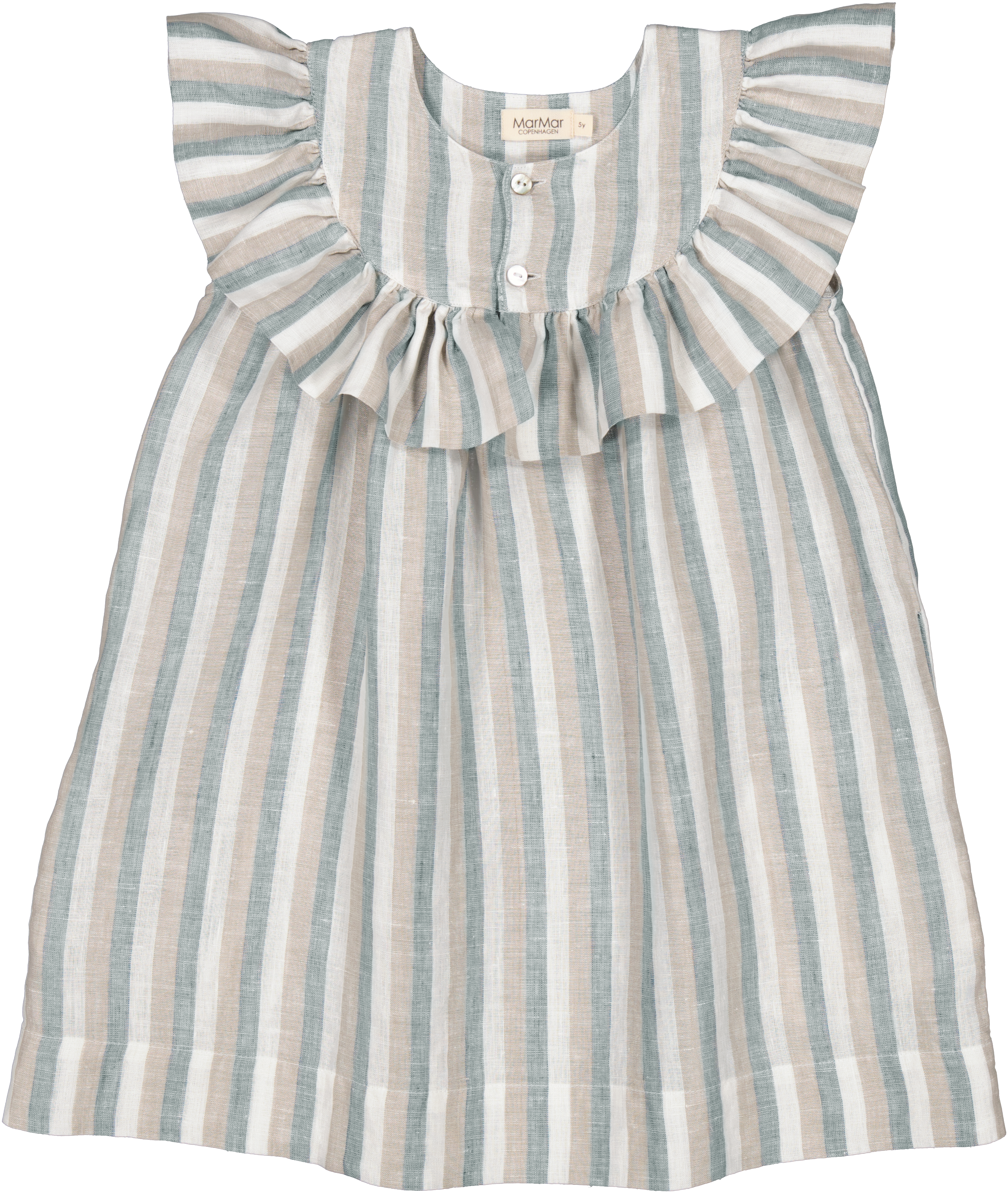 Dusty blue stripe drussa dress by Marmar