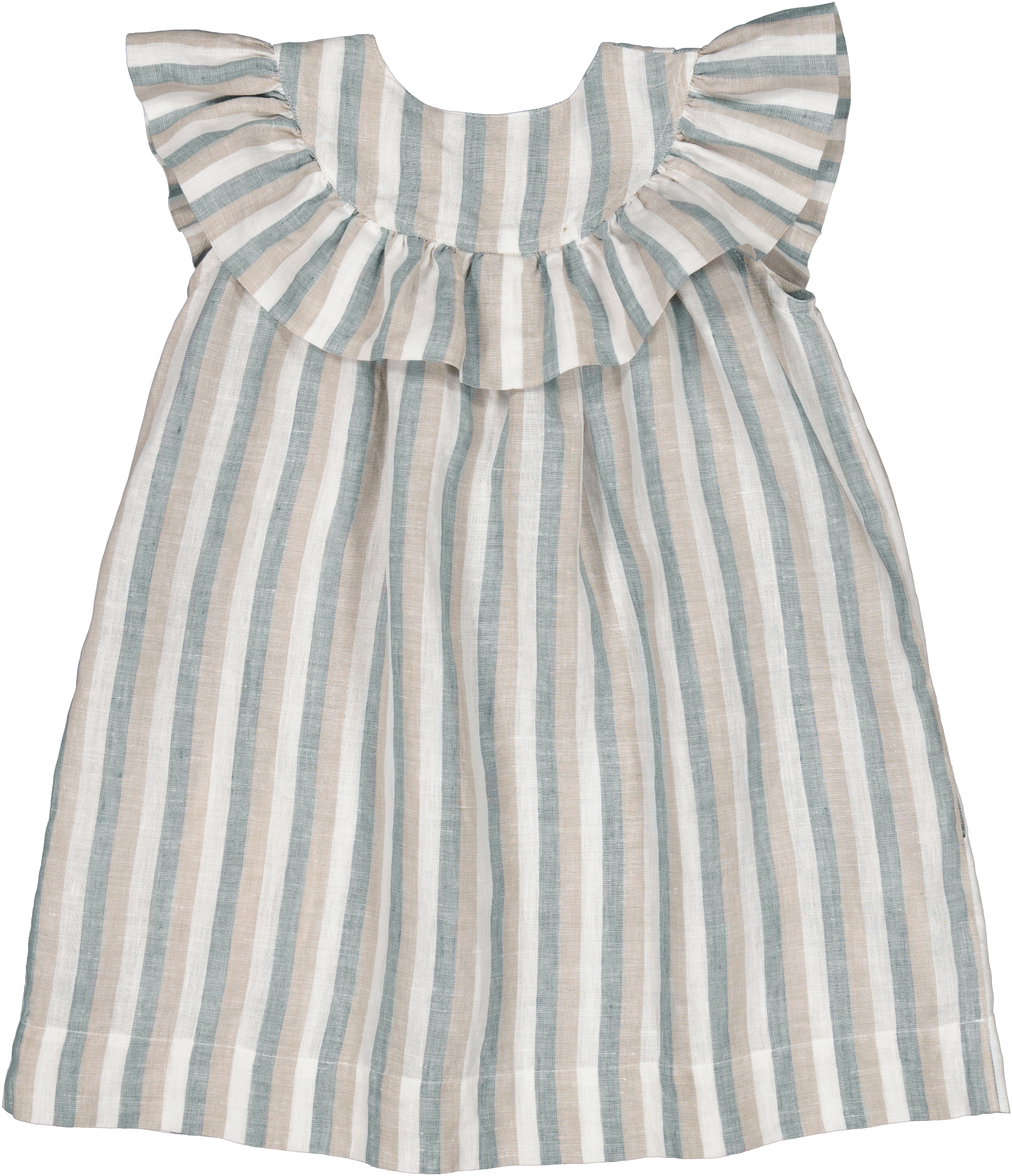Dusty blue stripe drussa dress by Marmar
