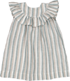 Dusty blue stripe drussa dress by Marmar