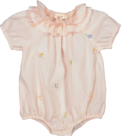 Spring embroidered rosetta romper by Marmar