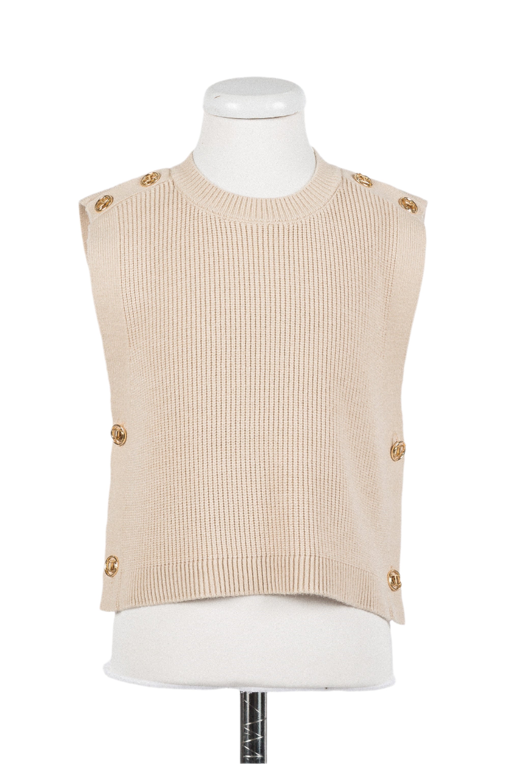 Twinset Biscuit knit vest