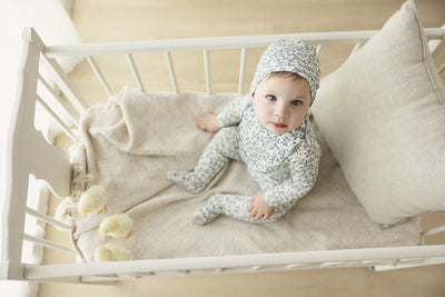 All over floral slate footie set by Lilette