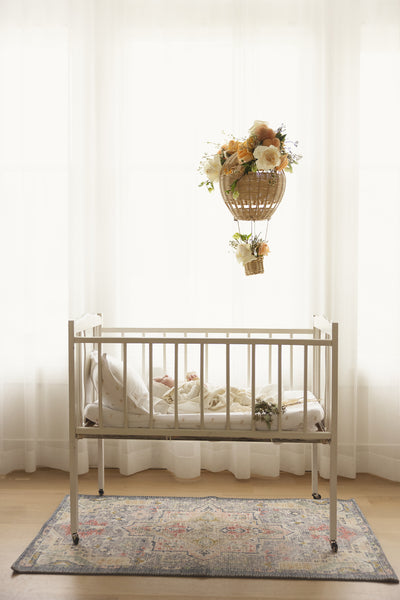 Knit ruffle cream blanket by Lilette