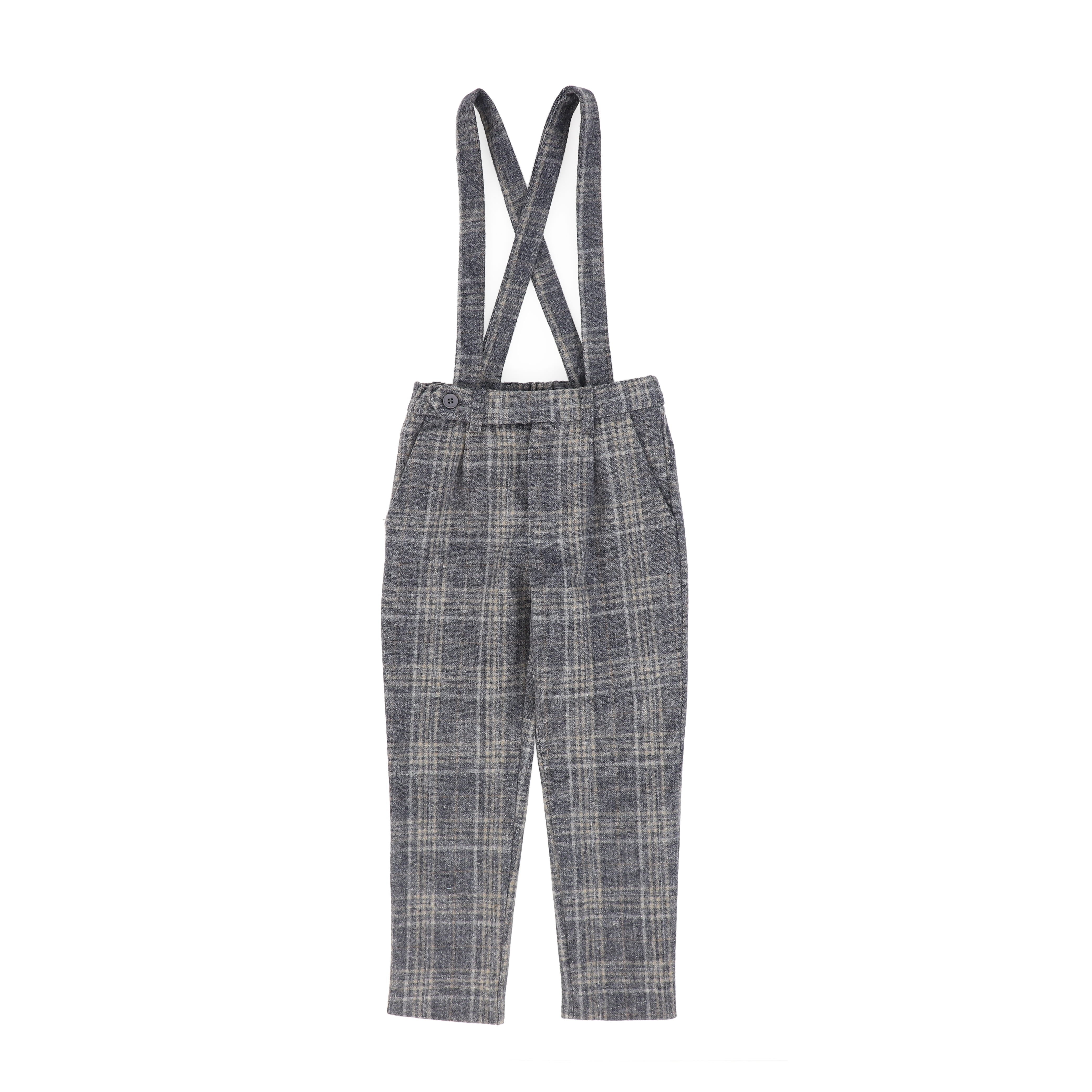 Le Bourdon Grey plaid print pants - Flying Colors