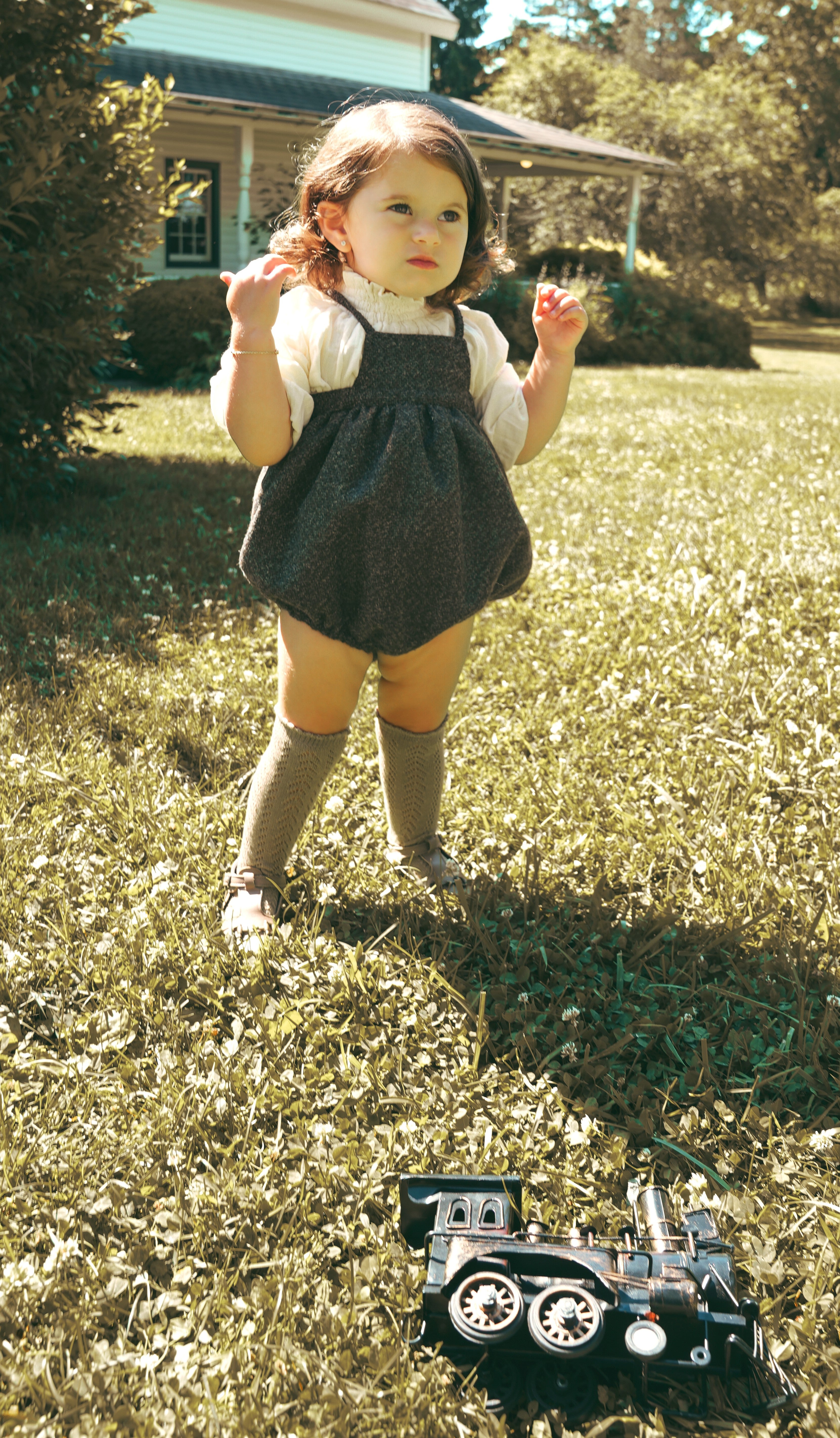 Calla Lili Tweed girl romper – Flying Colors