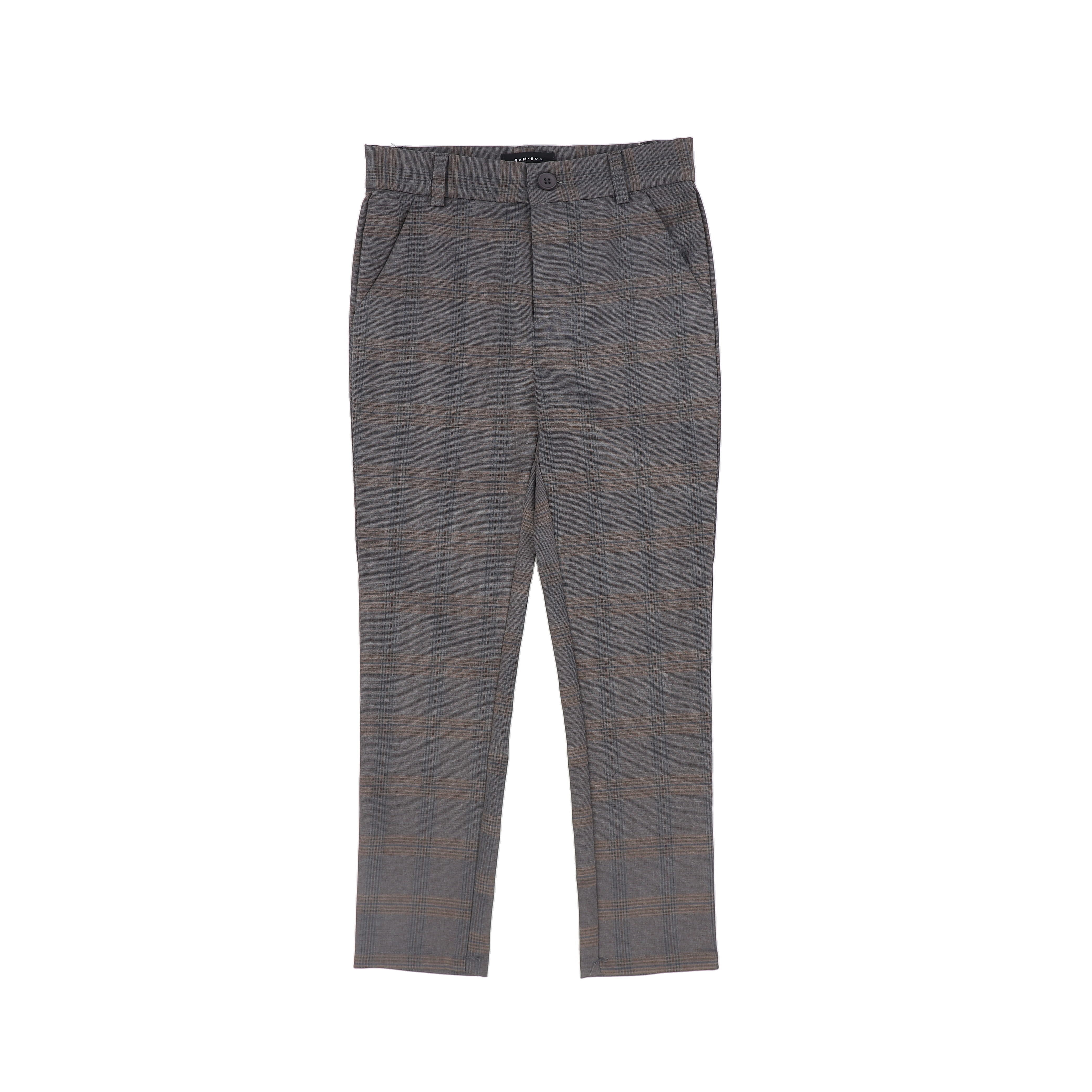 Bamboo Fitted plaid pants - Flying Colors