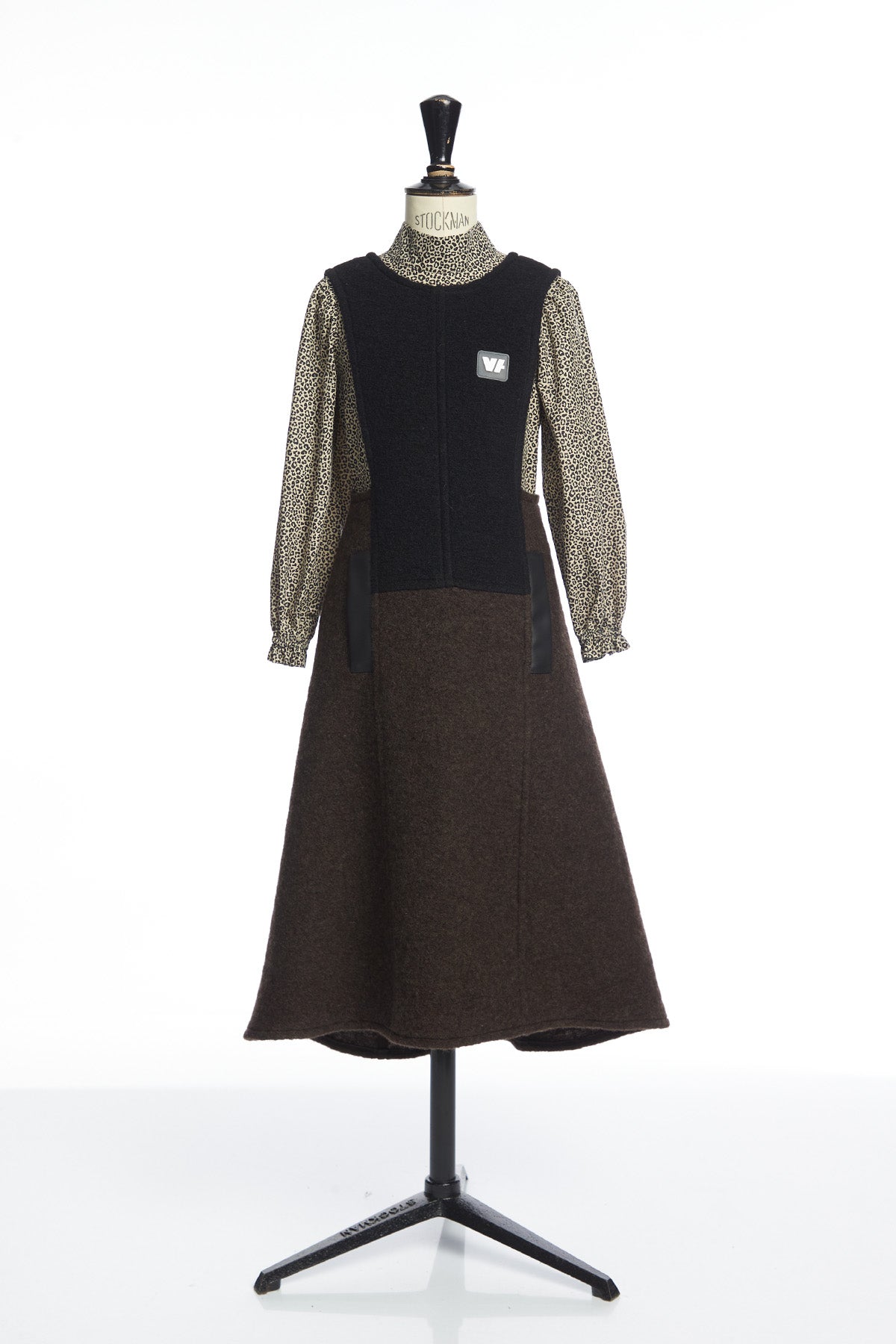 Venera Arapu Forest glow brown overdress