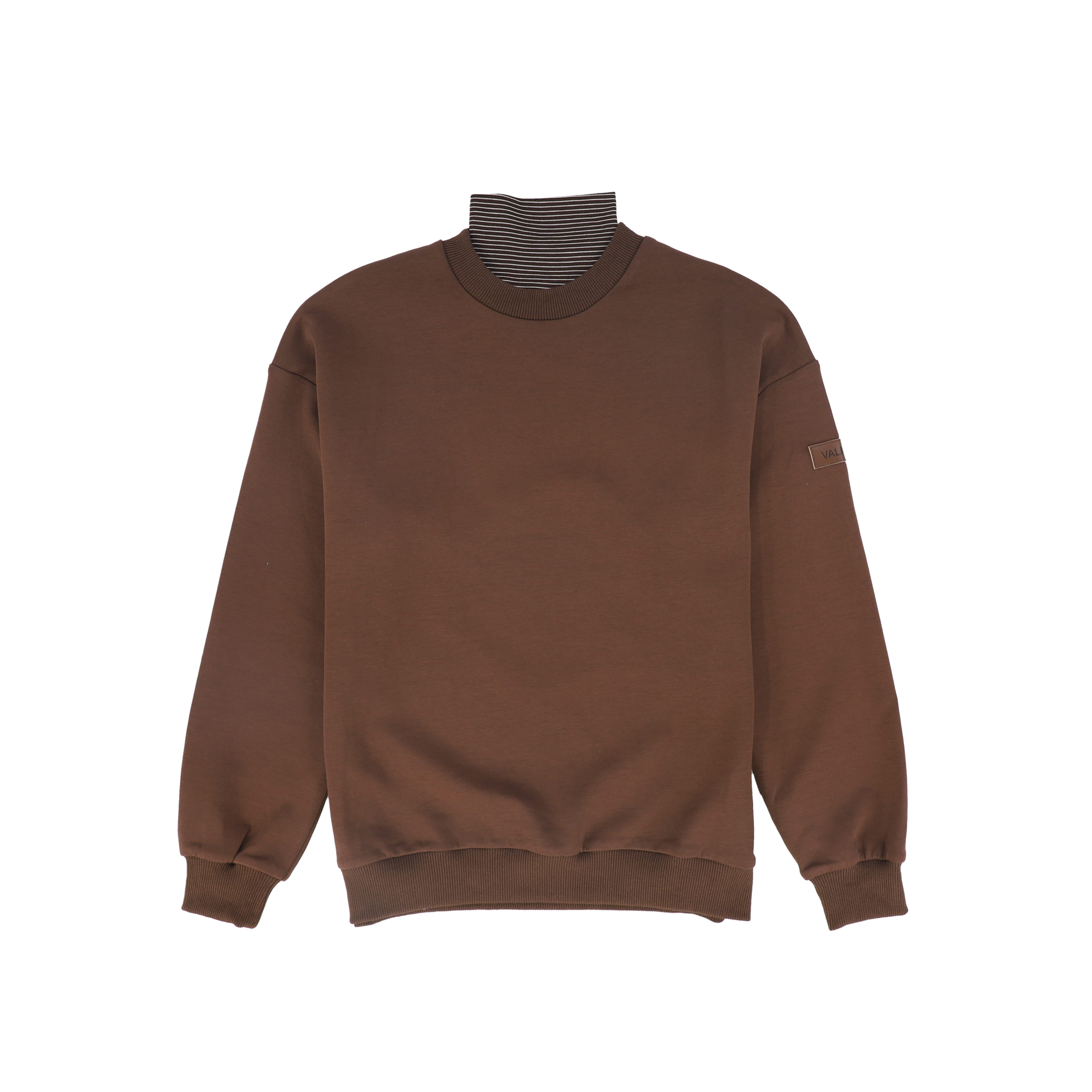 Valentina Striped turtleneck brown sweatshirt