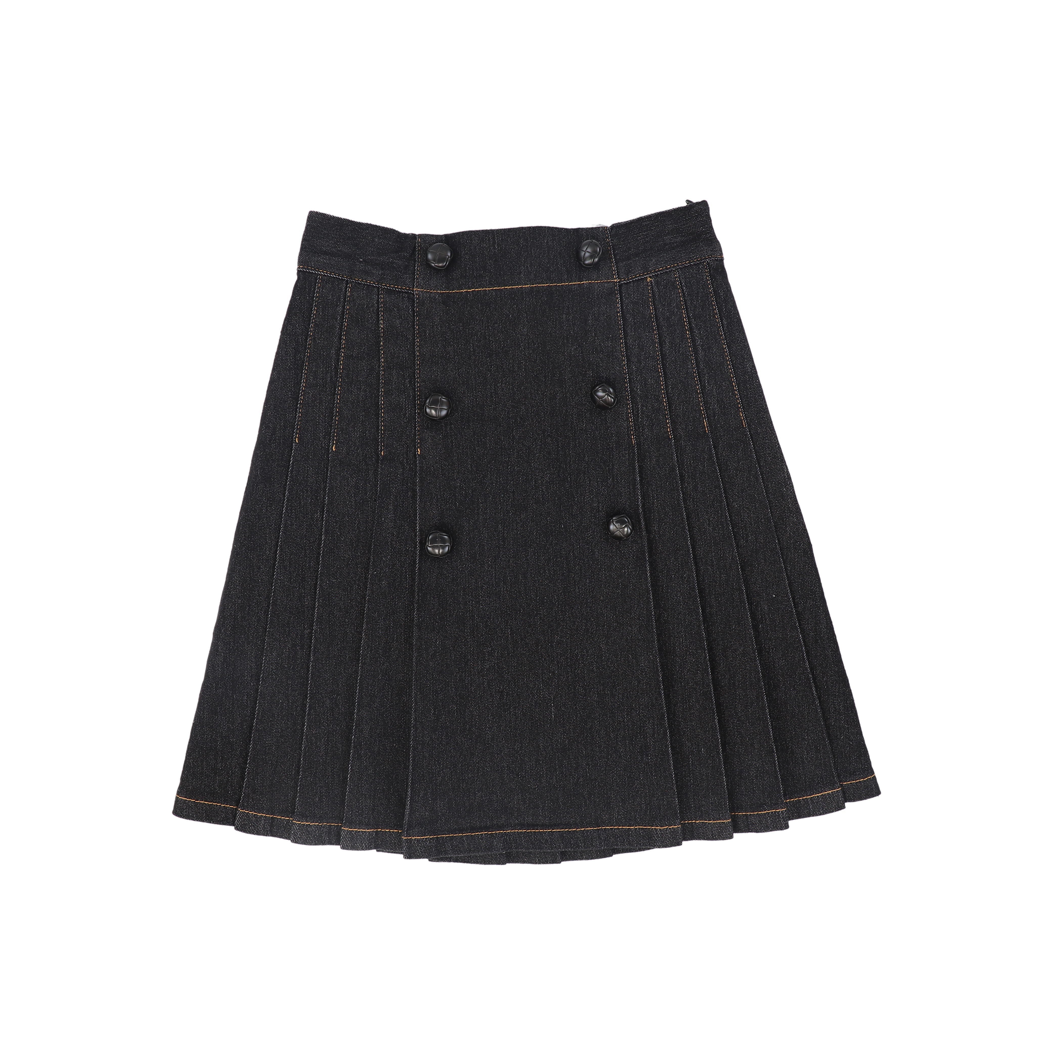 Bace Pleated button black skirt - Flying Colors