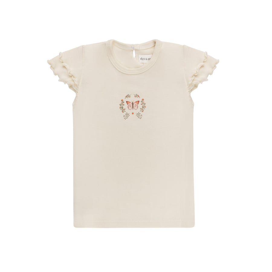Garden floral ivory girl bloomer set by Ely's & Co