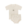 Garden floral ivory boy bloomer set by Ely's & Co