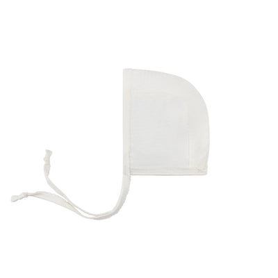 Heart pointelle ivory footie + bonnet by Ely's & Co