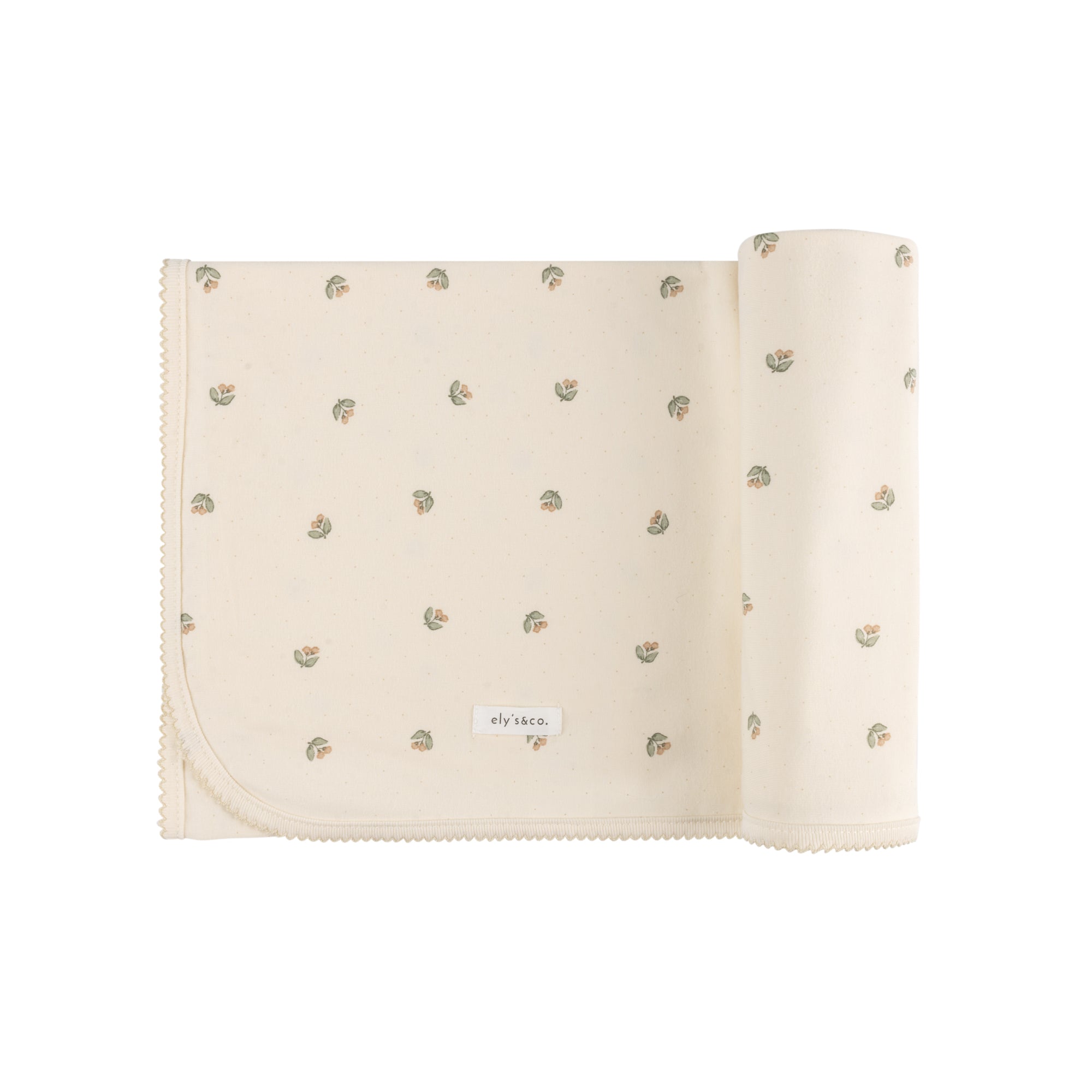 Floral vintage cream blanket by Ely's & Co