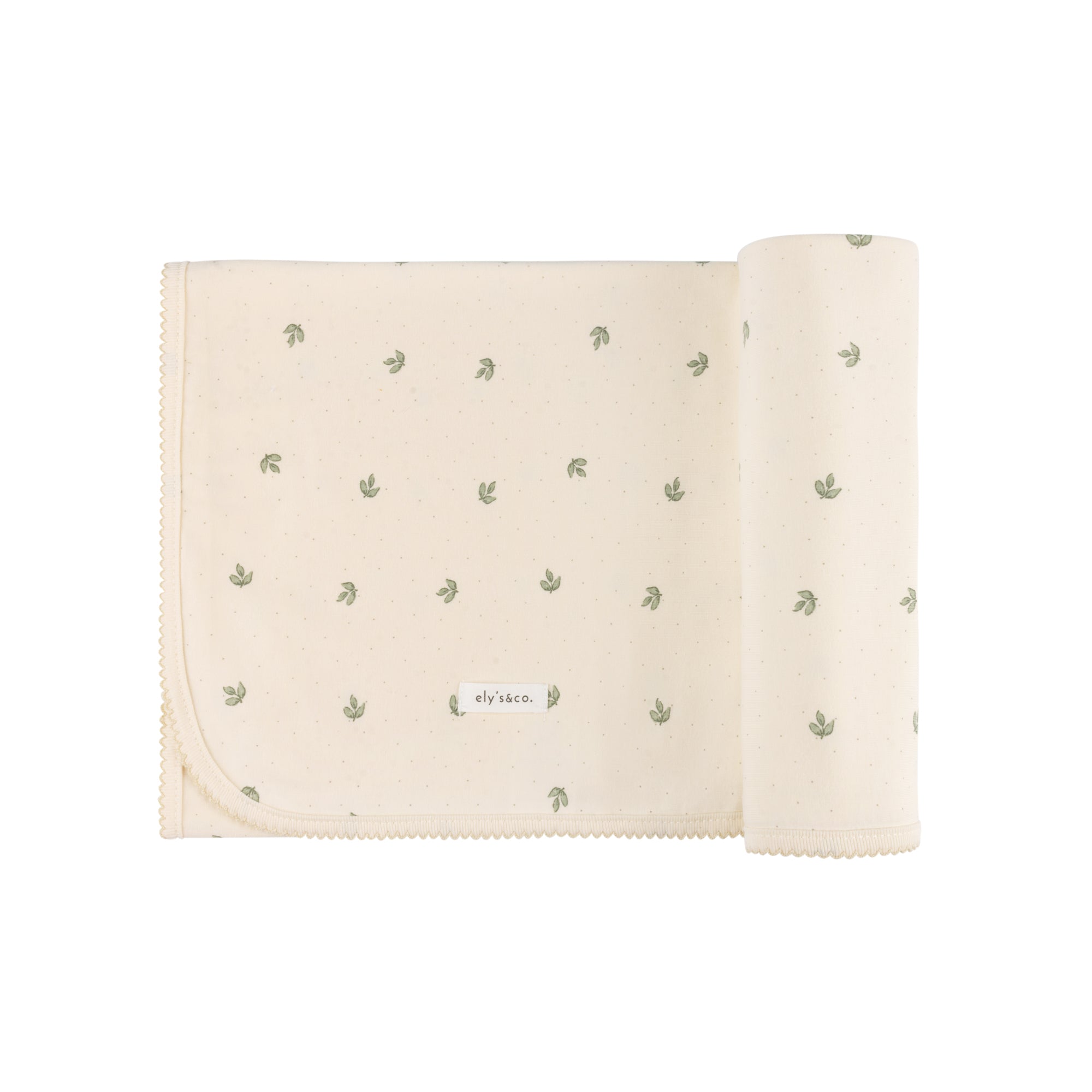 Leaf vintage cream blanket by Ely's & Co