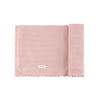 Lace trim pink blanket by Ely's & Co
