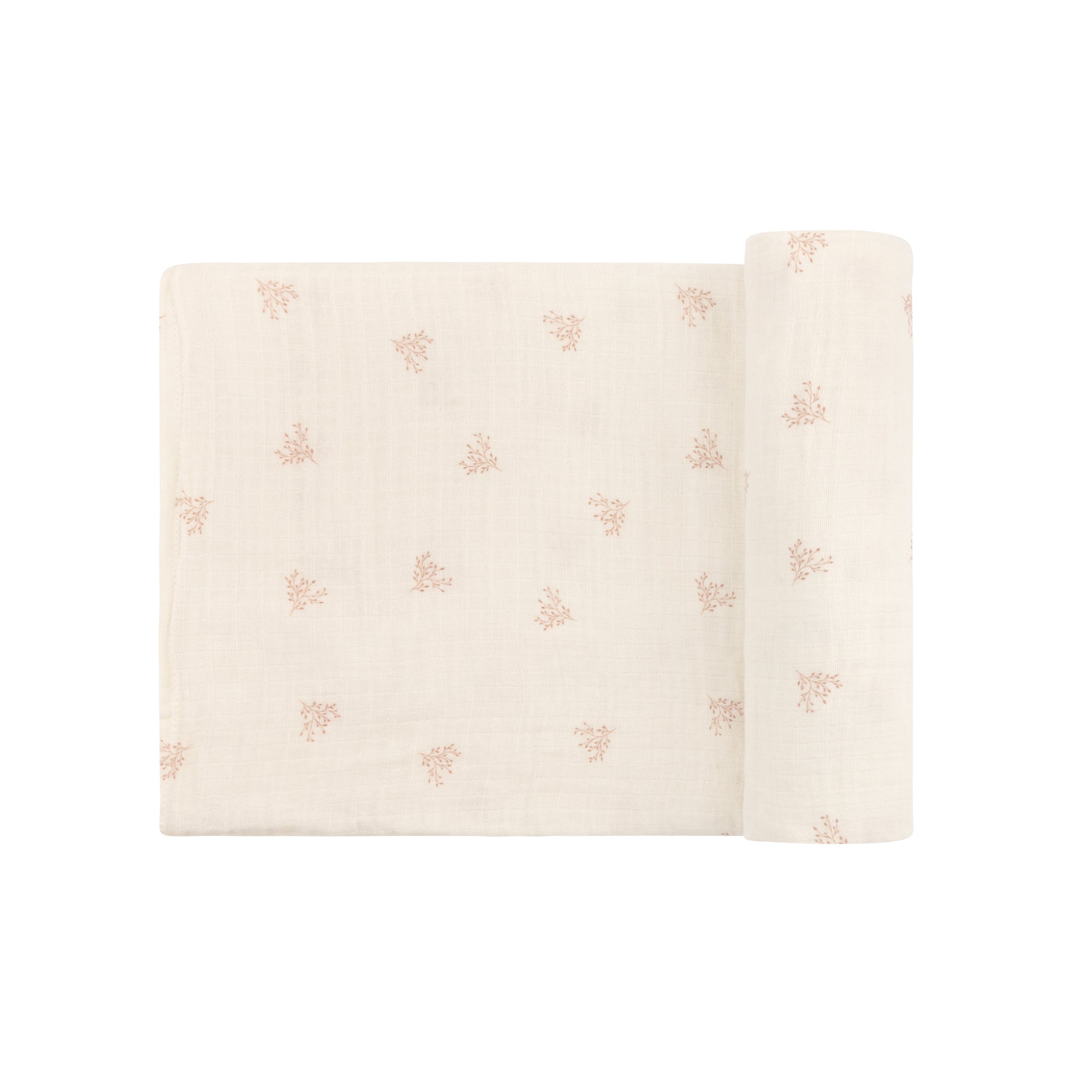 Ely's & Co Leaf pattern ivory boy swaddle