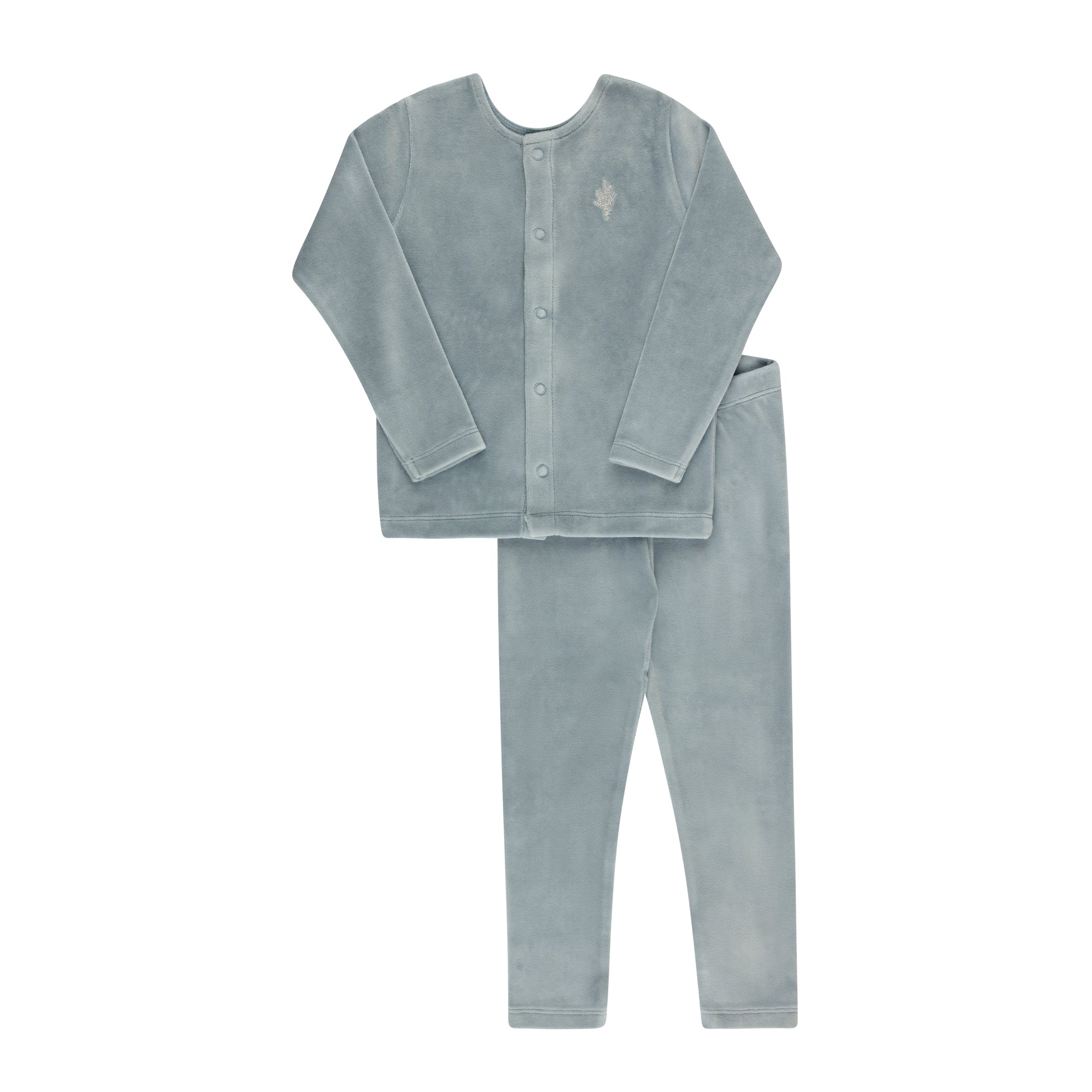 Ely's & Co Center floral velour blue lounge set