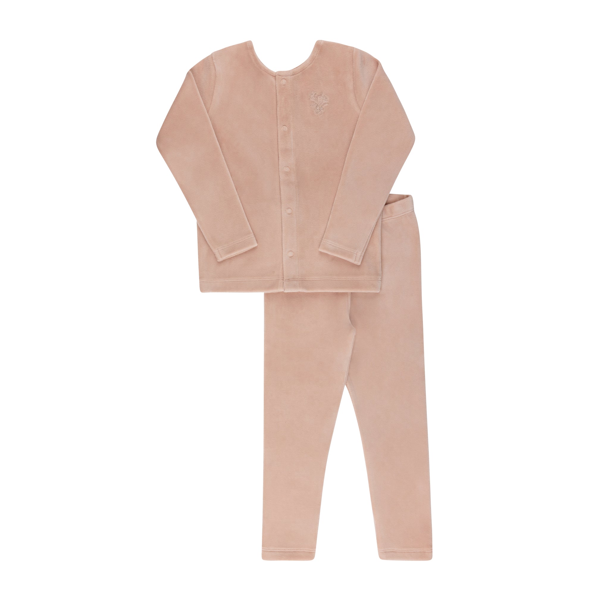 Ely's & Co Center floral velour pink lounge set