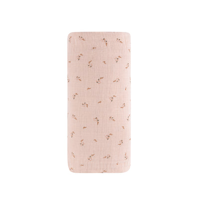 Floral printed pink muslin swaddle by Ely's & Co