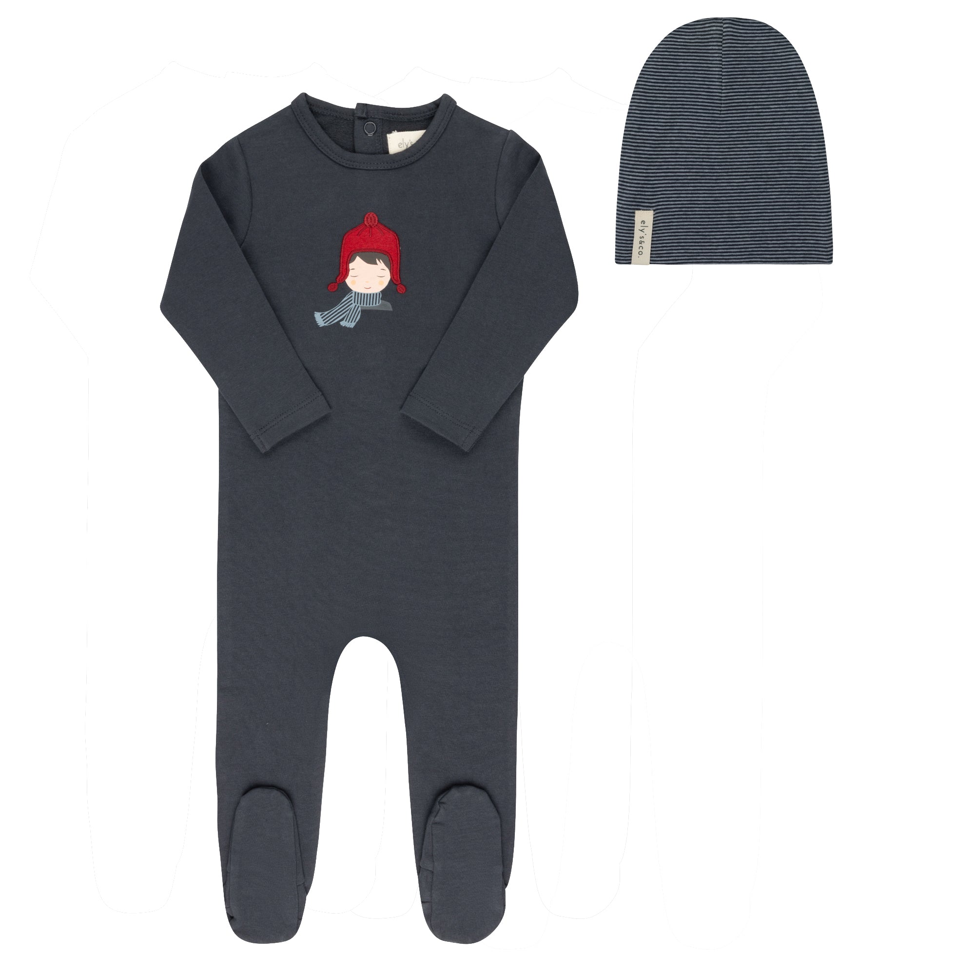Ely's & Co Autumn kids navy footie
