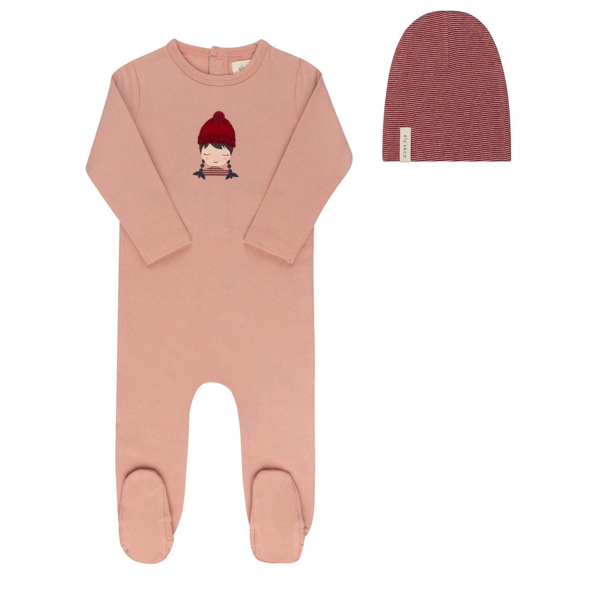 Ely's & Co Autumn kids pink footie