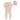 Ely's & Co Velour stripe light pink footie + beanie