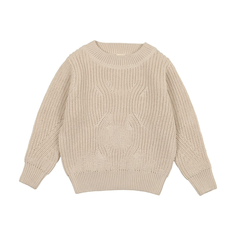 Chunky knit natural sweater by Lil Leggs