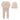 Ely's & Co Stripe velour ivory/pink footie set - Flying Colors