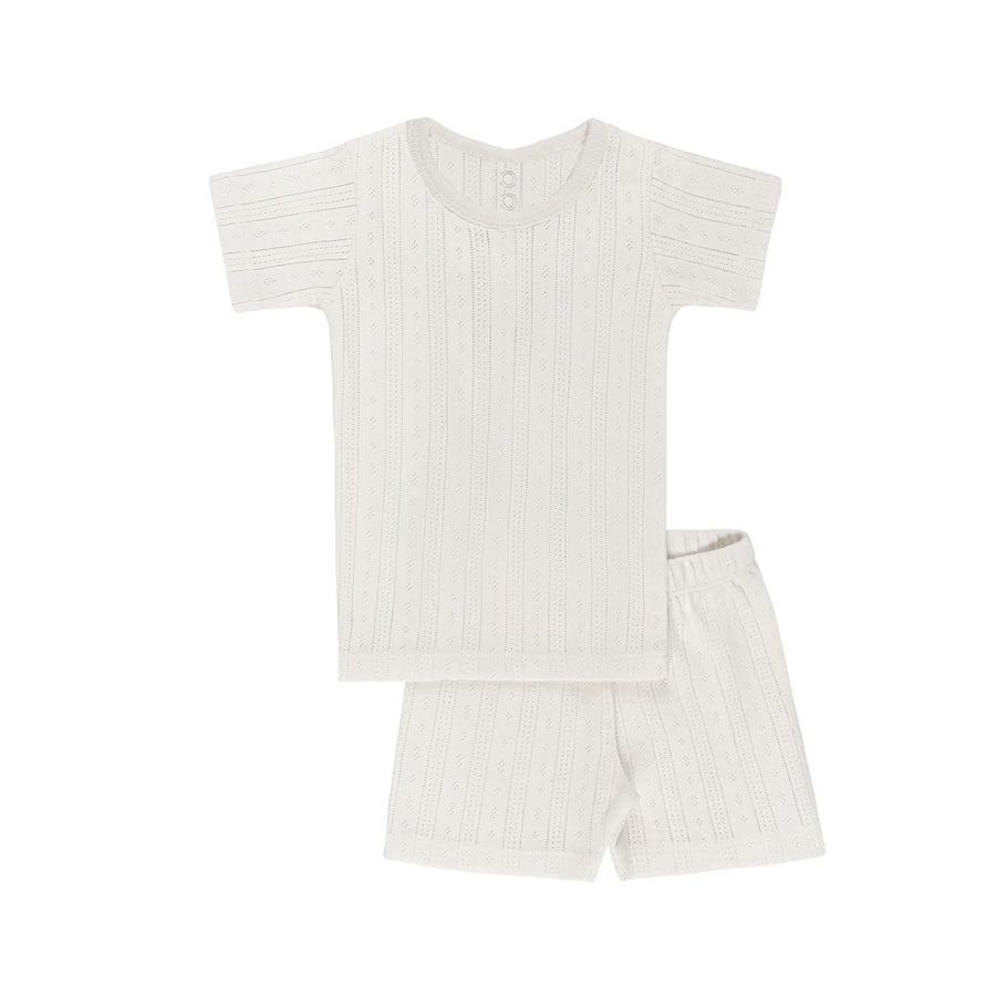 Pointelle cream 2 piece set by Ely's & Co