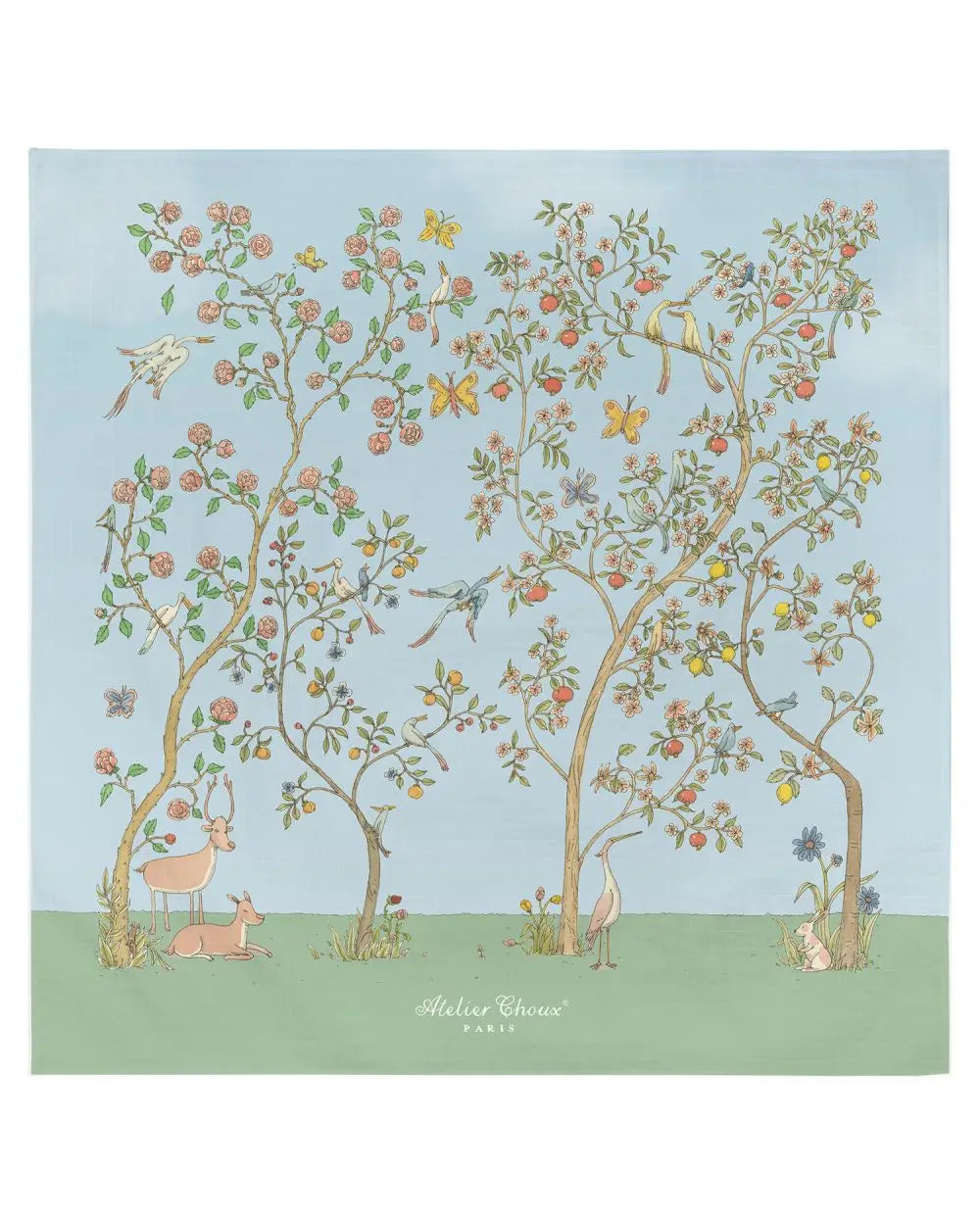 In Bloom Blue Swaddle by Atelier Choux - Flying Colors