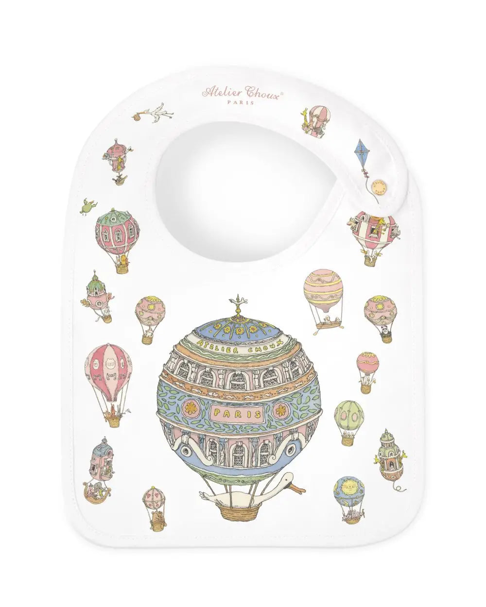 Atelier Choux Hot air balloon satin bib