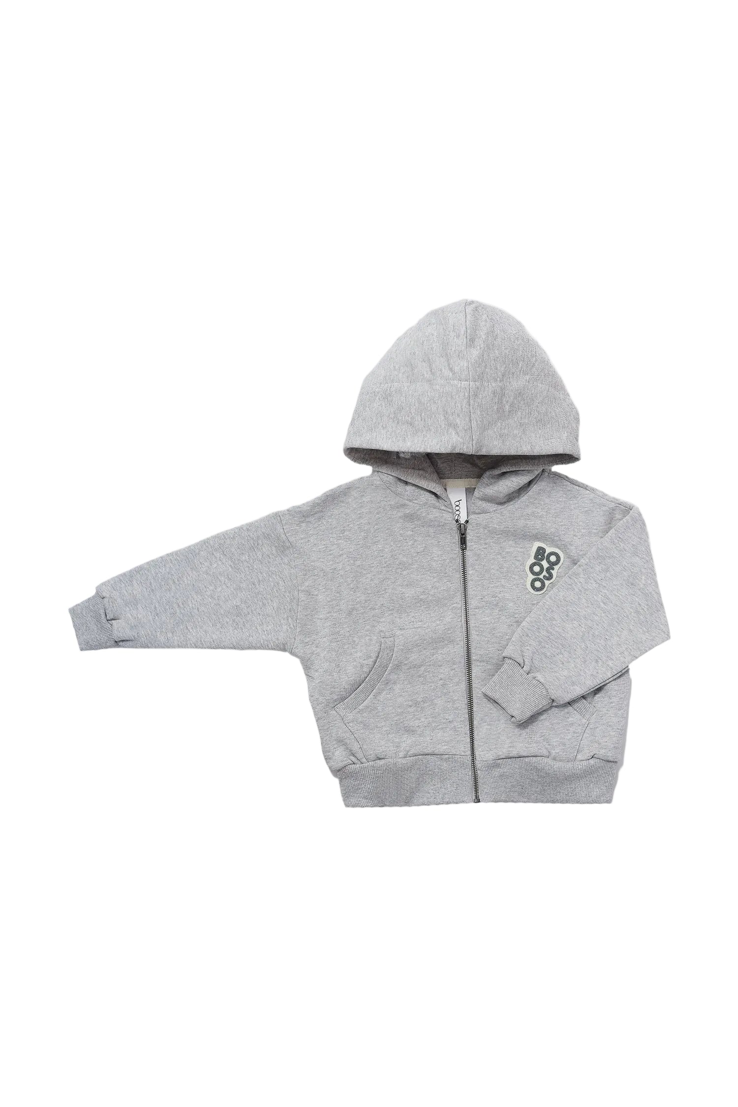 Booso Zip hoodie grey sweatshirt