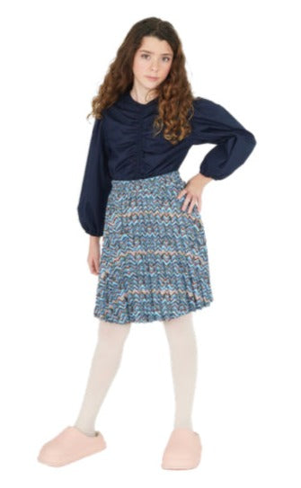 Chevron Pleated Skirt by Alitsa