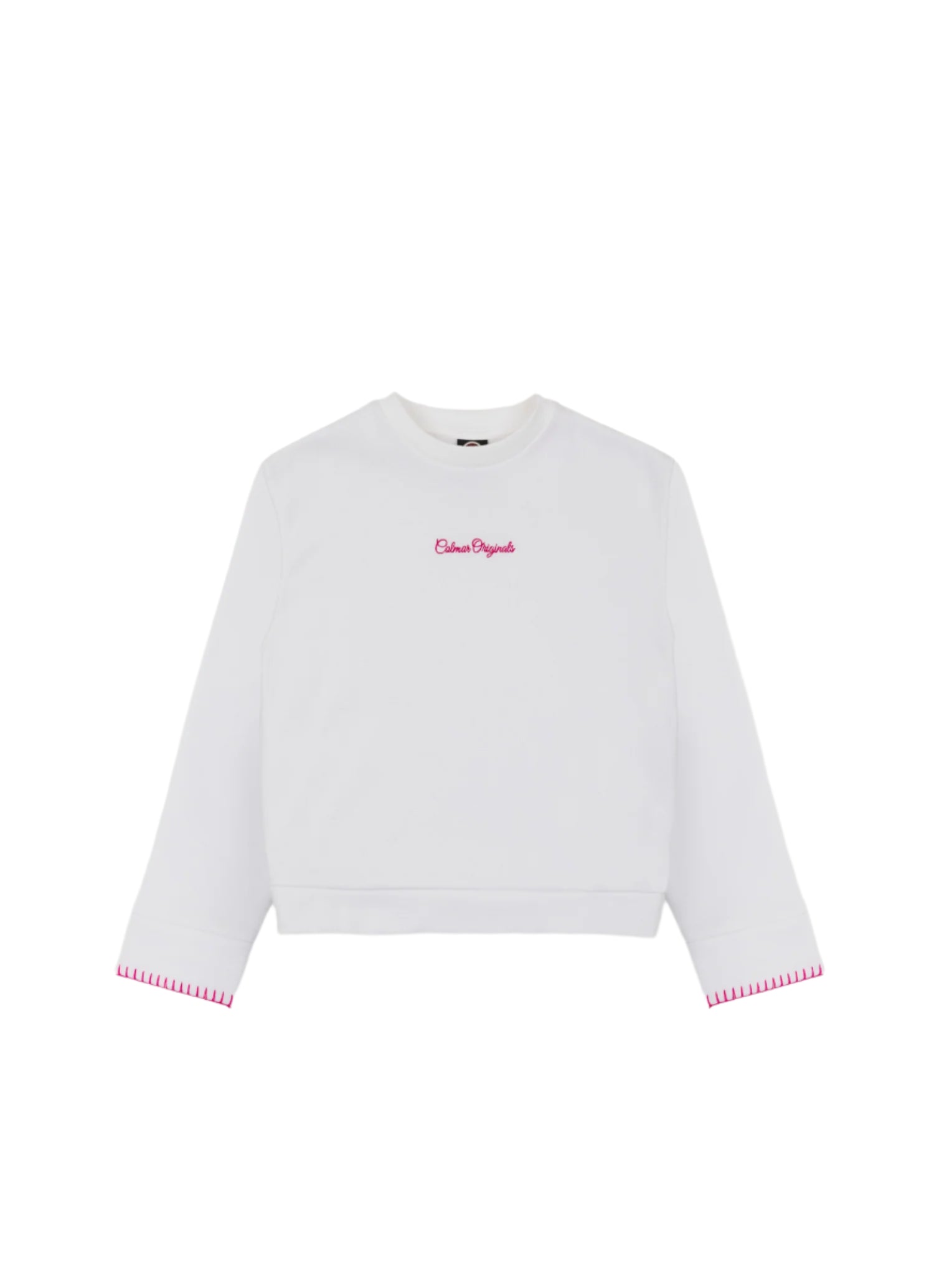 Colmar Chest embroidery white sweatshirt