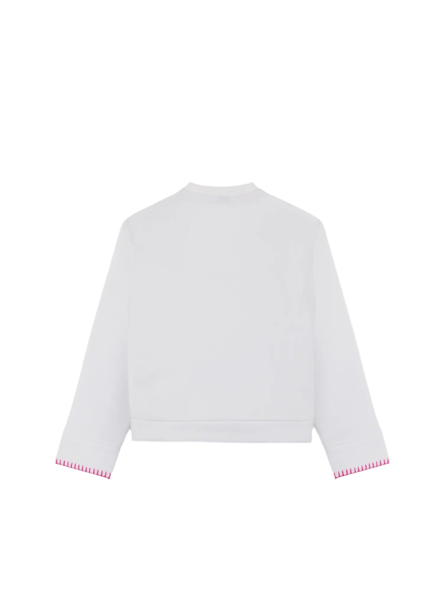 Colmar Chest embroidery white sweatshirt