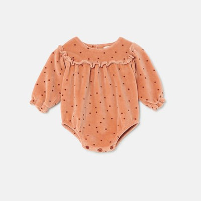 Mar polka dot romper by My Little Cozmo